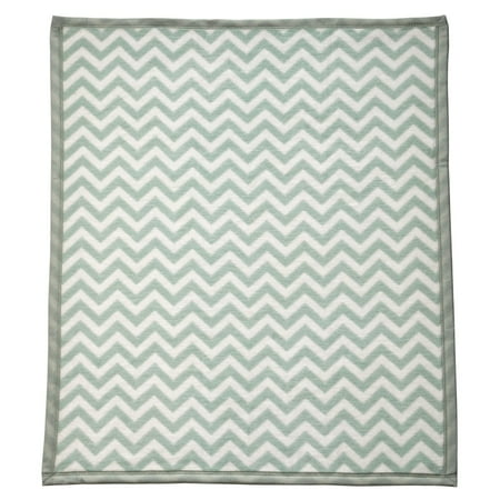 UPC: 8680908719598 | Turkish Cotton Blend Soft Baby Blanket Seafoam Zigzag