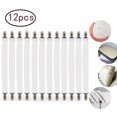 thumbnail image 1 of Tensor de sábanas ajustable, tensor de sábanas elásticas de 12 piezas, tensor de sábanas blanco, tensor de sábanas con clip de metal para sábanas, colchones, tablas de planchar o sofás Vhermosa MZQ-0255, 1 of 4