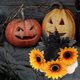 thumbnail image 5 of Flor de girasol simulada de Halloween color negro hojas negras altura de poda 41CM diámetro de flor 10 ANGGREK Otros, 5 of 8
