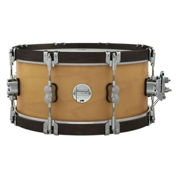 6.5 x 14 in. Concept Maple Classic Snare Drum with Hoops, Natural & Walnut