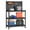 Black, variant on 48" Adjustable Workbench with Pegboard,Heavy Duty Steel Work Bench with Lockable Wheels,Metal Rolling Work Table,3-Tier Metal Tool Storage Bench for Garage,Warehouse,Workshop, Home,Basement