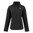 thumbnail image 2 of Women's Cutter & Buck  Black Detroit Lions Hunts Point Eco Half-Snap Sweatshirt, 2 of 3