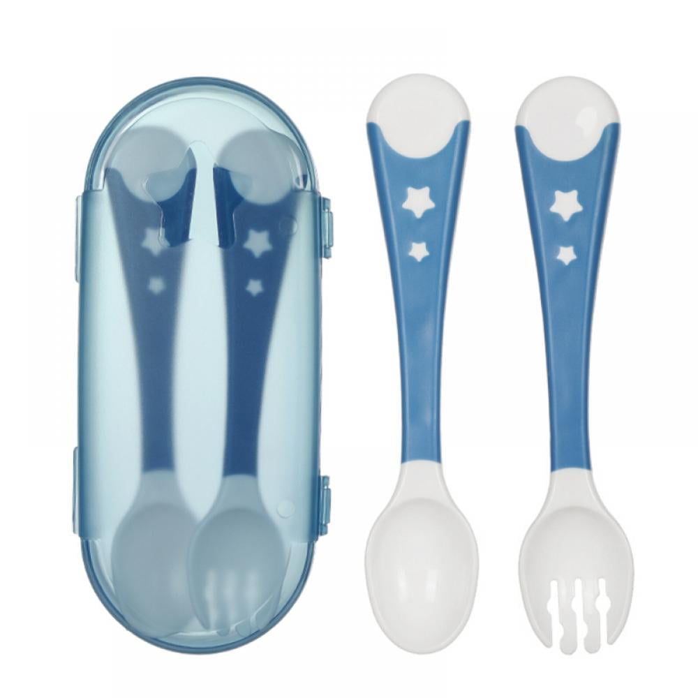 Baby Utensils Spoons Forks Set with Travel Safe Case Toddler Babies Childrens S 