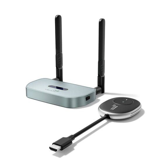 Lemorele Wireless HDMI Transmitter and Receiver, 5G HDMI VGA Wireless Transmission, Support Dual Screen Display, 164FT/50M 1080P HDMI Wireless Transmission 8 TX to 1RX