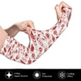 thumbnail image 2 of KLL Red Football Pattern UV Sun Protection Arm Sleeves for Men & Women,UPF 50 Cooling Sports Sleeve Compression Arm Sleeves Golf Basketball Arm Sleeves, 2 of 7