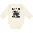 thumbnail image 3 of Inktastic Life is Better at the Cabin with Trees and Moon Boys or Girls Long Sleeve Baby Bodysuit, 3 of 5
