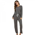 thumbnail image 1 of Ladies Casual Long-sleeved Plus Size Pajamas Suit Home Service, 1 of 5