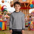 thumbnail image 5 of Tiijoy Boys Striped Crewneck Sweatshirt Kids Casual Long Sleeve Pullover Top, Sizes 3-14, 5 of 6