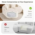 thumbnail image 4 of Oversized Sectional Sofa with Chaise for Living Room, 99’’ Modern Luxury Chenille 4-Seater Extra Wide Seat L-Shape Curved Cloud Couch with 4 Throw Pillows, No Assembly Needed, Cream White, 4 of 8