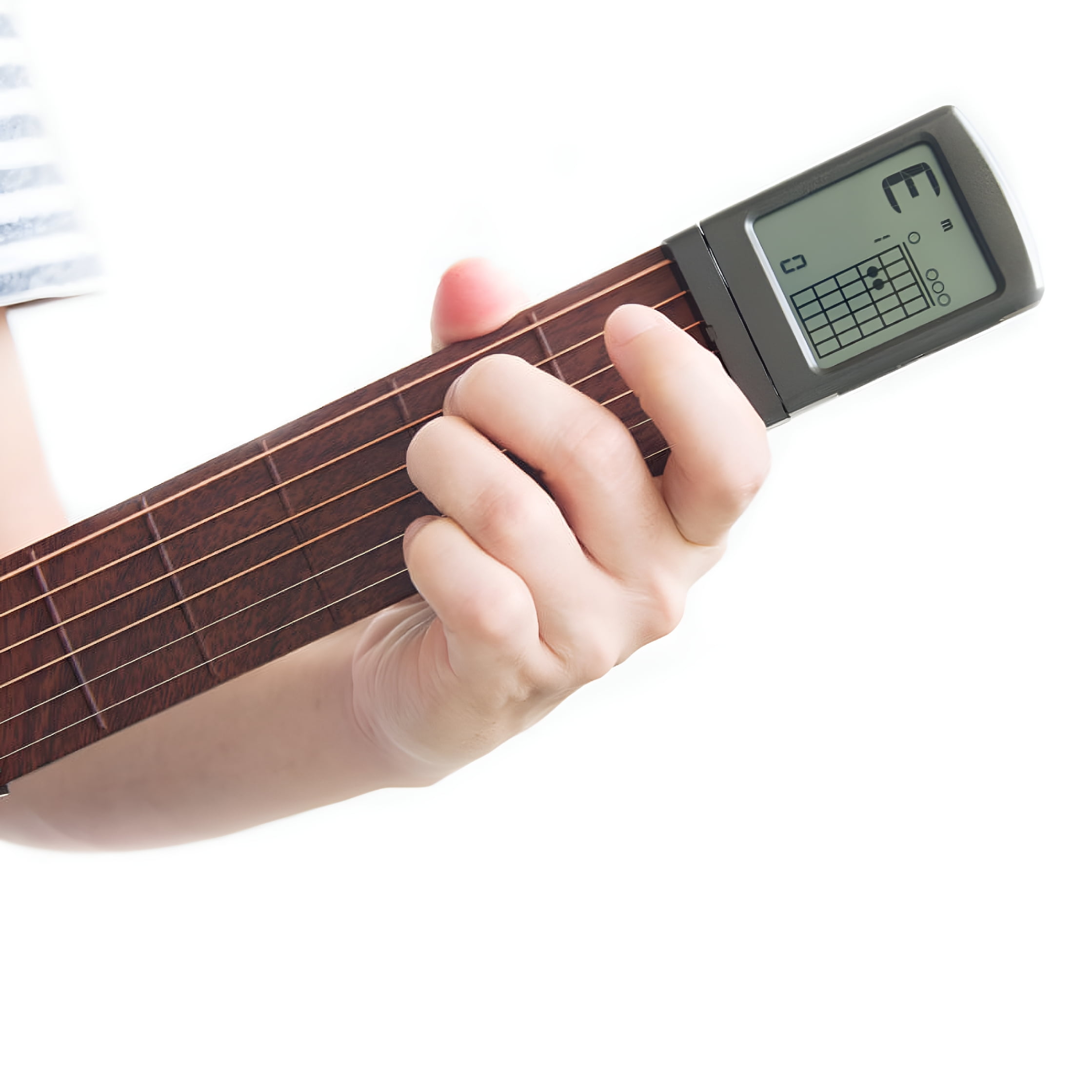 BESTSKY Portable Guitar Practice Tool, Pocket Guitar Chord Exerciser Solo Six Guitar With Screen Display Exerciser