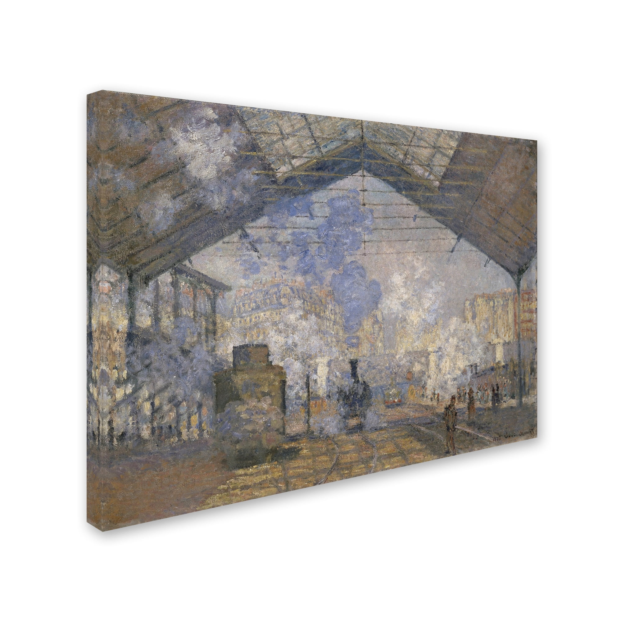 Trademark Fine Art 'The Saintlazare Station' Canvas Art by Monet