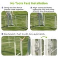 thumbnail image 4 of SunsGrove Dog Playpen with Wider Door, Heavy Duty Anti-Rust Pet Pen for Indoor, Courtyard, RV Camping for Puppy and Small Dogs,24'' 8 Panels,White, 4 of 11