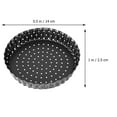 thumbnail image 2 of Non-Stick Pizza Pan with Holes Round Baking Tart Mould Removable Bottom Pie Tray (Small, 5inch), 2 of 8