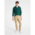 thumbnail image 2 of Free Assembly Men's Button Front Poplin Oxford Shirt with Long Sleeves, Sizes XS-3XL, 2 of 3