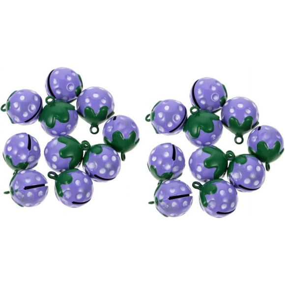 Strawberry Shaped Purple Dog Sheep Keychain Grazing Fruit Making Cow 20 Pieces Cat Farm Crafts Pet Pendant Accessories Supplies Collar Horse Cartoon Bell Ornaments Cow Goat 20 Pieces Cat Farm Cra
