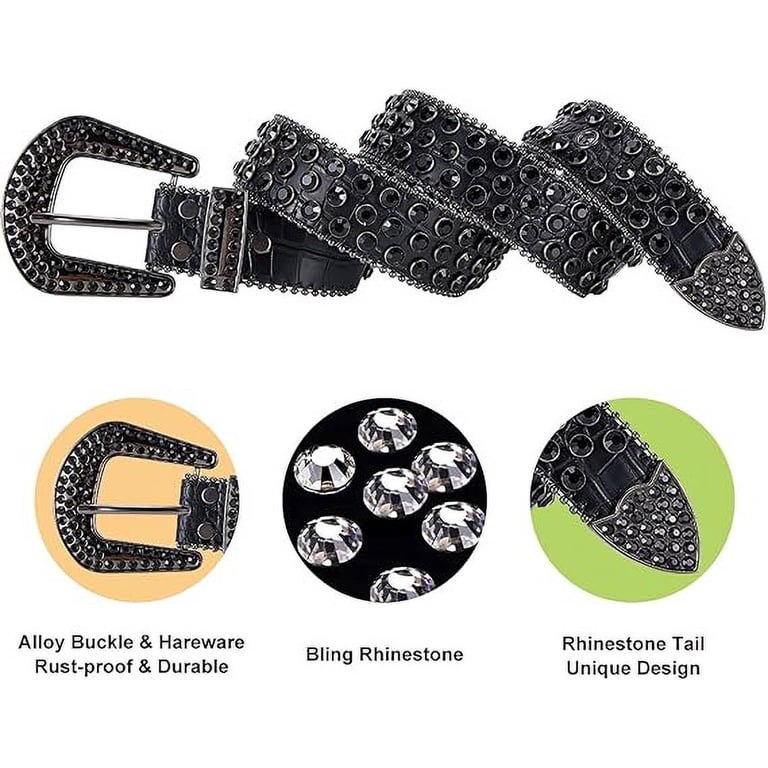 Dream Apparel Rhinestone Belt for Men and Women, Western  display picture 1
