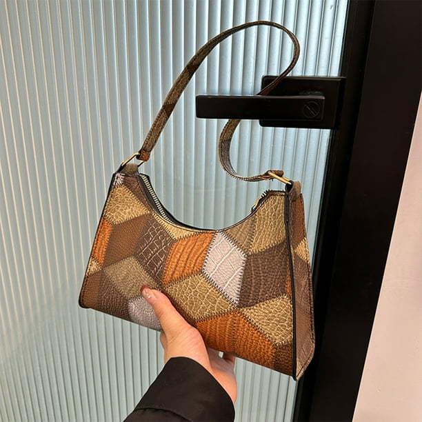 Women Fashion Shoulder Bag Geometric Pattern Handbag Clutch