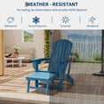 thumbnail image 3 of BeesClover Folding Adirondack Chairs, HDPE All-Weather Outdoor Rocking Chair with Retractable Ottoman, Adirondack Seating for Patio, Deck, or Outdoor Spaces, 3 of 7