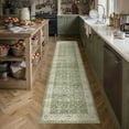 thumbnail image 2 of BERTHMEER 2'x8' Runner Rugs for Hallway Entryway Bathroom Kitchen Bedroom Non Skid Washable Green Vintage Oriental Traditional Distressed Accent Runner Rugs, 2 of 5