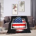 thumbnail image 1 of ZNDUO Usa Blue Stars Flag Pattern Throw Blanket, Lightweight Cozy Soft Throw Blanket for Couch, 50"x40" Throw Blankets for Bed, 1 of 8