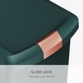 thumbnail image 5 of 40 Liter / 10.6 Gallon Hybrid Slim Kitchen Step Trash Can with Secure Slide Lock, Hunter Plastic, 5 of 6