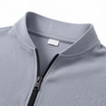thumbnail image 4 of Rvwovn Men's Quarter-Zip Sweater, Short Sleeve Waffle Textured Knit Lightweight for Casual & Golf Wear, 4 of 5