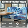 thumbnail image 4 of Uorisanigo RV Dinette Cushions Covers Chair Cushion Slipcovers Stretch Blue Marble Butterfly RV Sofa Cover Loveseat Furniture Protectionr for Camper Car Seat 1 Backrest & 1 Bench Covers, 4 of 7