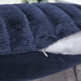 thumbnail image 5 of Home Soft Things Comfy Fluffy Throw & 2 Pillow Covers Combo - Navy Blue - 60" x 80"/18" x 18" Jumbo, 5 of 6