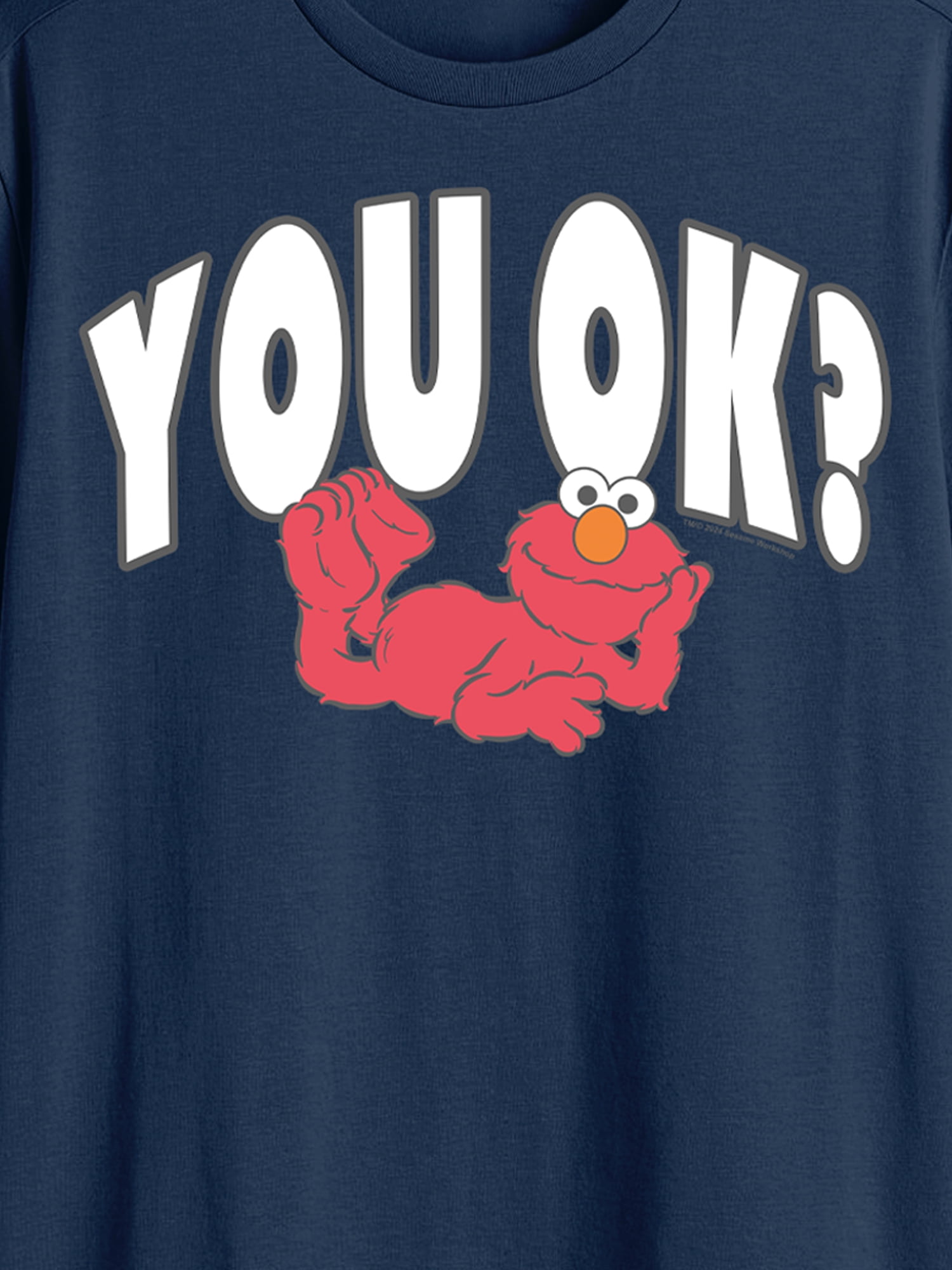 Elmo, Men's & Big Men's Graphic Tee Shirt, You Okay?, Sizes S-3XL