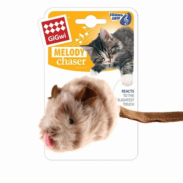 Cat Toys for Indoor Cats, Interactive Cat Toy with Real Squeaky Mouse Electronic Sound Chirping, Kitten Toys Automatic Cat Mice Toy for Cat Exercise & Kicker to Self Play, Relieve Boredom