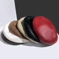 thumbnail image 2 of Women Hat Solid Color Vintage Chain Faux Leather Winter Beanie for Daily Wear, 2 of 10