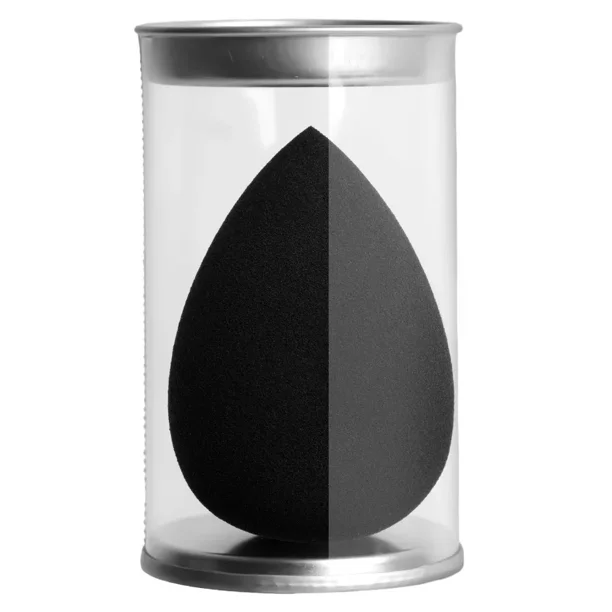 1 esponja de maquillaje negra, esponja para base de maquillaje, esponja para crema, esponja para polvos, herramientas de belleza para maquillaje