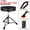 BLACK, variant on Adjustable Padded Drum Throne & Guitar Stool - Anti-Slip Rubber Feet, Universal Music Chair for Adults & Kids - Black