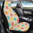 thumbnail image 4 of Uourmeti Front Car Seat Cover Non Slip Seat Covers for Cars Polyester Fabric Full Surround, Suitable for SUVs Vehicle, Paw Print Pattern, 4 of 6