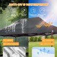 thumbnail image 2 of COBIZI 10x15 Pop Up Canopy Tent Heavy Duty with Sidewall, Commercial Outdoor Easy Pop Up Gazebo for Party Wedding All Weather Waterproof UV 50+ with Roller Bag(Leg Upgraded),Gray, 2 of 8