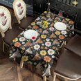 thumbnail image 2 of Black Highland Cow Flower Pattern Rectangle Tablecloth 60"x102",Waterproof Polyester Rectangle Table Cloth, Wipeable Spillproof Polyester Tablecloth for Dining, Camping, Indoor and Outdoor, 2 of 6