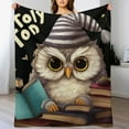 thumbnail image 3 of Nawypu Owl Blanket Owl Gifts for Girls Cute Owl and Coffee Throw Blanket for Kids Adults Soft Warm Cozy Blanket for Couch Sofa ​Bed, 3 of 6