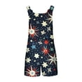 thumbnail image 5 of Women's 4th of July Romper - Fireworks Print Sleeveless Jumpsuit with Pockets, 5 of 6