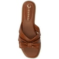 thumbnail image 4 of Journee Womens Prylin Slip On Bow Flat Sandals, 4 of 9
