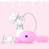 Pink Electric breast pump with USB cable Kit Set Light Weight hand s free