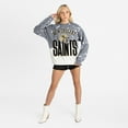 thumbnail image 3 of Women's Gameday Couture  Gray New Orleans Saints Arch Rivals Faded Wash Sweatshirt, 3 of 7