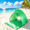 Green, variant on Zorpupoa Portable Beach Tent, 5.4x4.9x3.6ft Pop up Tent 50+ UPF UV Protection Waterproof for Camping Beach, Orange