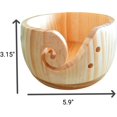 thumbnail image 2 of Wooden Yarn Bowl, 5.9 * 3.2inch Knitting Yarn Holder, Yarn Bowls with Holes for Crocheting (A), 2 of 5