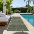 thumbnail image 6 of Addison Rugs Chantille Indoor/Outdoor Transitional Stripes Olive Washable Runner Rug, 2'3" x 7'6", 6 of 6
