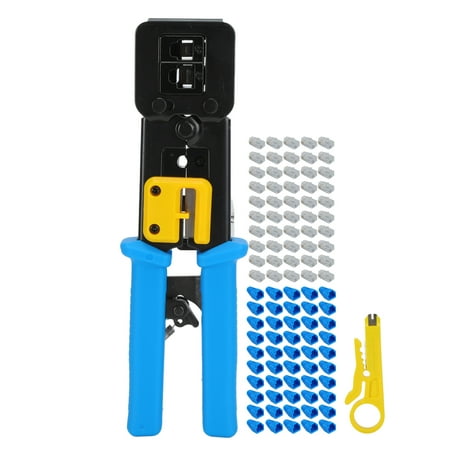 

Ratchet Wire Stripper Metal Blade Non Slip Handle Ethernet Cable For RJ11 RJ45 Connector