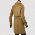 thumbnail image 4 of bnaln Men Long Coat Sales Pea Coats Clearance Winter Warm Dress Jackets Business Casual Smart Outwear Slim Fit Trench Coat Overcoat, 4 of 7