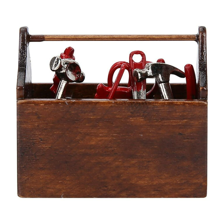 Odoria 1/12 Miniature Toolbox with 8Pcs Tools Dollhouse Garage Accessories