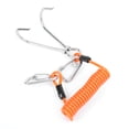 thumbnail image 3 of Cuerda antipérdida de resorte de doble extremo, de acero inoxidable, para deportes marinos, accesorio para buceo a la deriva (naranja), 3 of 12