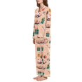 thumbnail image 2 of FORMRS Womens Pajama Set Long Sleeve Top and Pants with Pockets Soft Comfy Lounge Sleepwear, Sizes S-2XL, Beige Christmas Snowman, 2 of 7