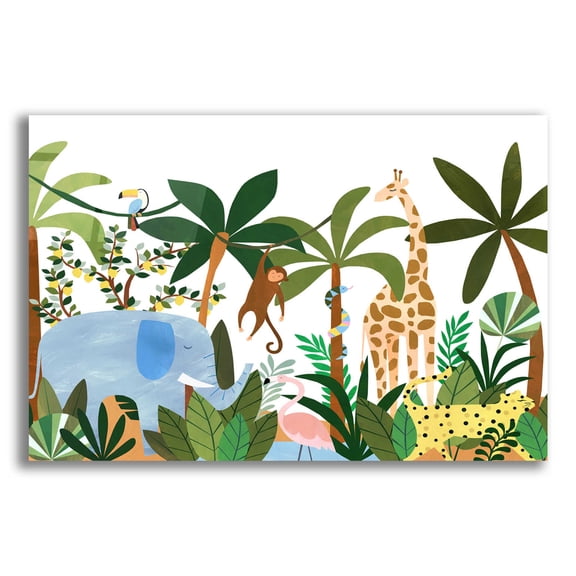 Epic Art 'Jungle' by Emily Kopcik, Acrylic Glass Wall Art, 16"x12"